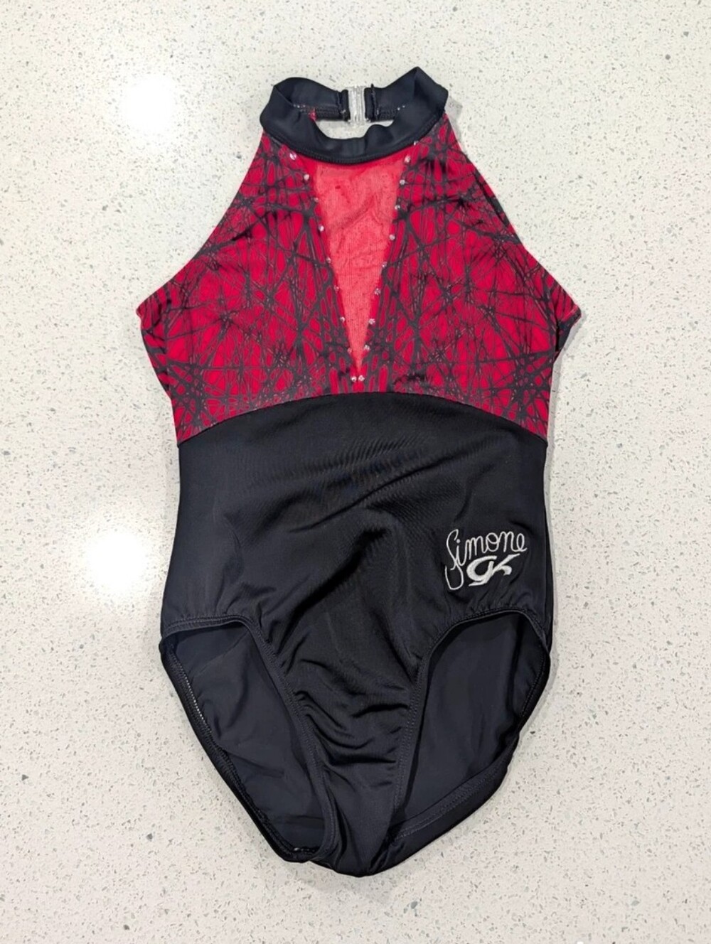 GK Elite AXS Extra Small SIMONE BILES Gymnastics Dance Leotard TANGLED ELEGANCE